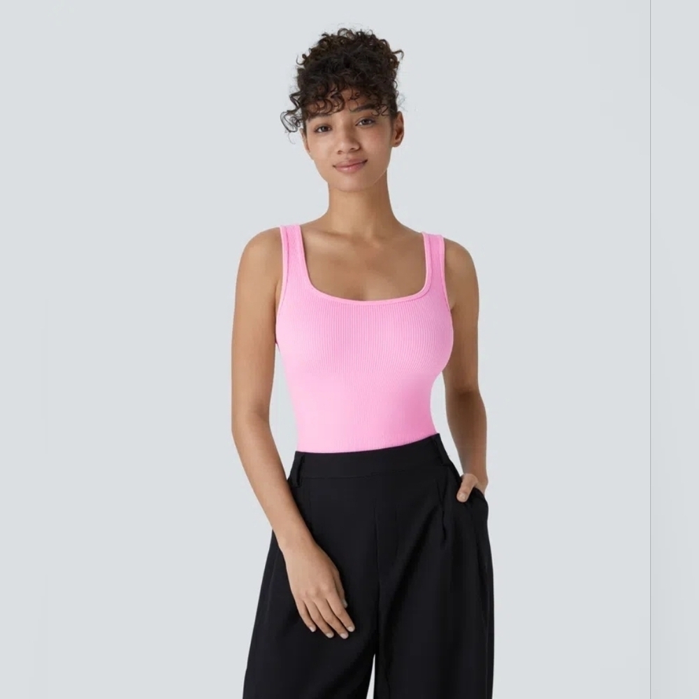 HALARA OneForm Seamless Flow Square Neck Casual Smooth Bodysuit
